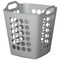 Flexible Plastic Laundry Basket - Square Storage Hamper with Side Handles for Easy Carrying - Versatile Organizer for Laundry, and Household Storage